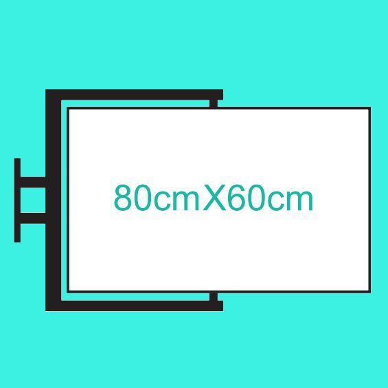 Dikdörtgen Dönen Tabela (80X60 cm)