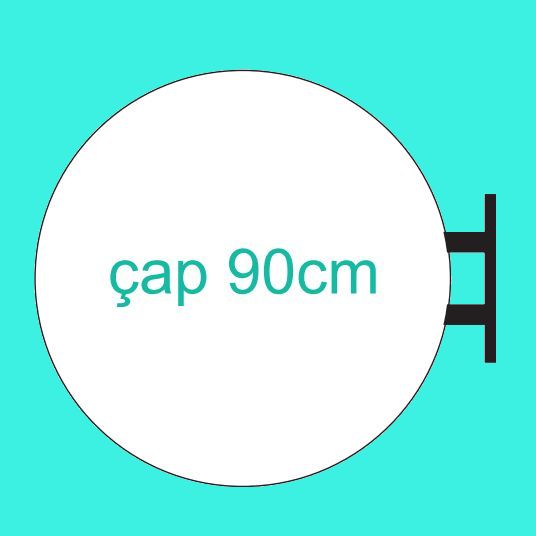 Yuvarlak Sabit Tabela (90 cm)