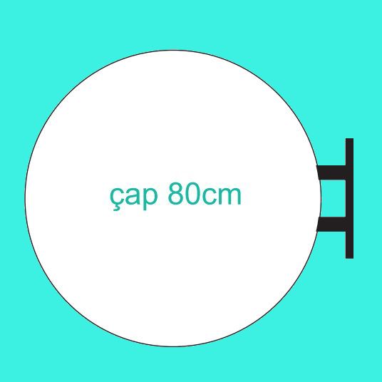 Yuvarlak Sabit Tabela (80 cm)