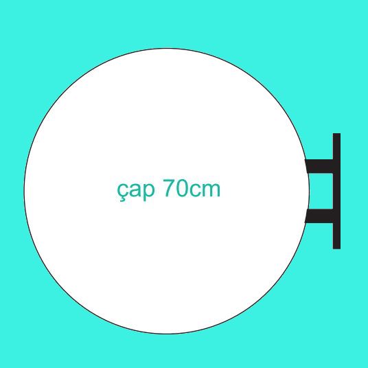 Yuvarlak Sabit Tabela (70 cm)