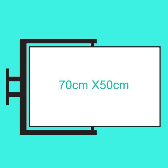 Dikdörtgen Dönen Tabela (70X50 cm)
